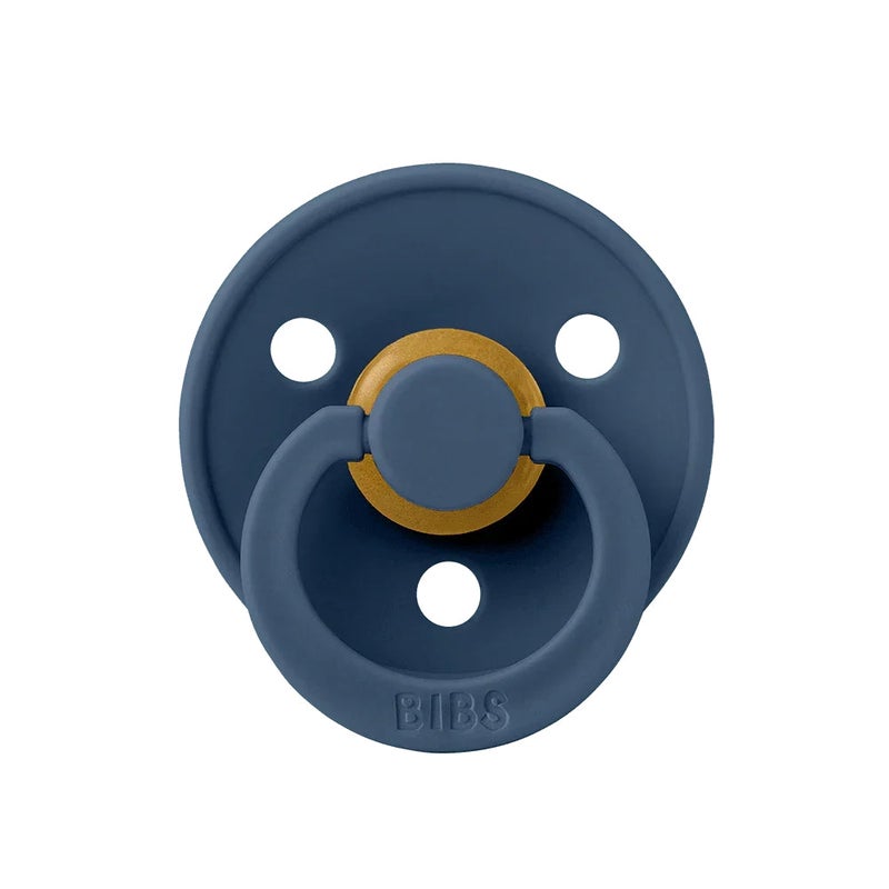 BIBS Colour Natural Rubber Pacifier Pack of 2  – Latex Size 1 Dusty Blue/Steel Blue - Image 2